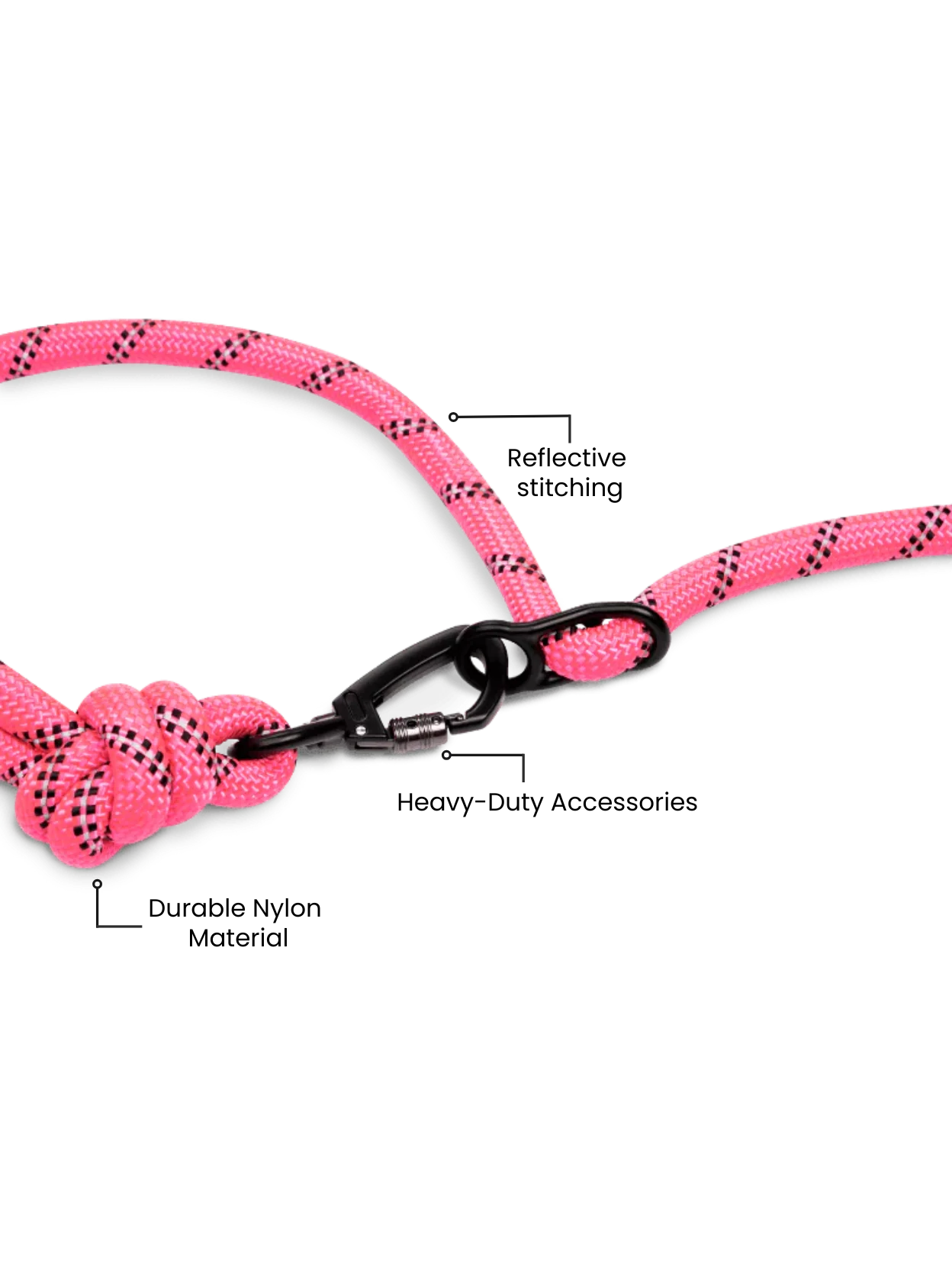 Neon Pink Runners Hands Free Dog Leash - Image 8